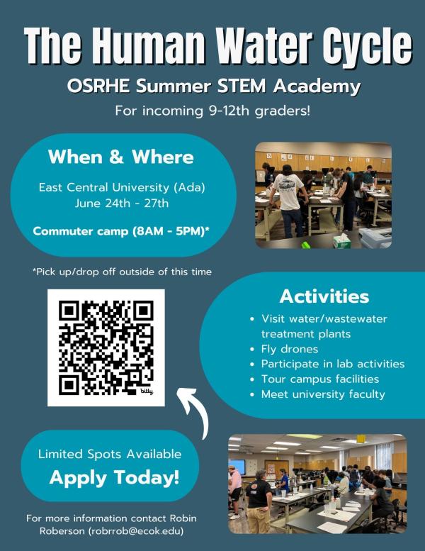 The Human Water Cycle Summer Academy Flyer