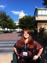 Loren Dunnam posing in front of the Capitol Building in Washington D.C. last fall.  