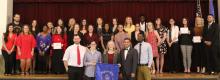 Inductees into ECU's Alpha Chi National Honor Society