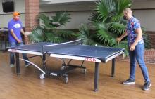 ECU students playing ping pong