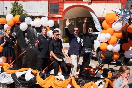 President in parade