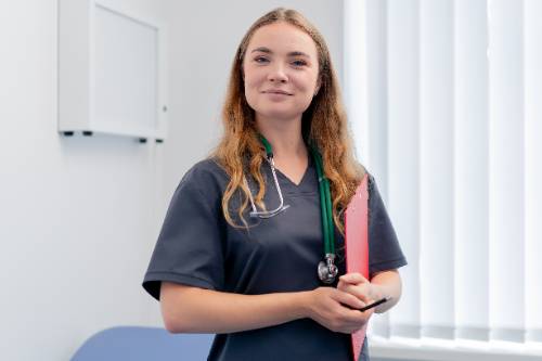 in a modern clinic