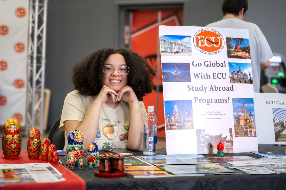 ECU student with ECU's Go Global Program