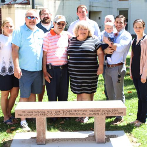 Bench Dedication for Dr. Jack Paschall. 6/25/19