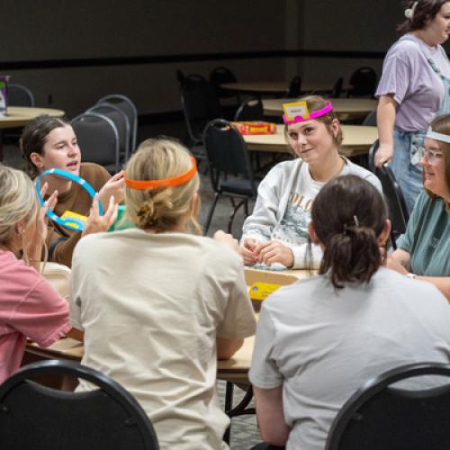 Students at Game Night.