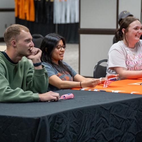 Students at Game Night.