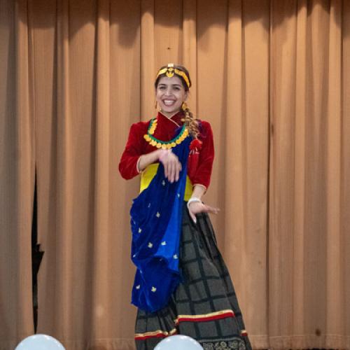 Student performing at Diwali Night