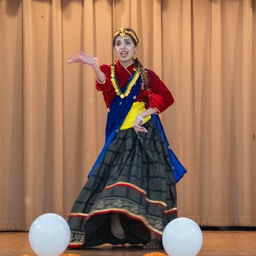 Student performing at Diwali Night