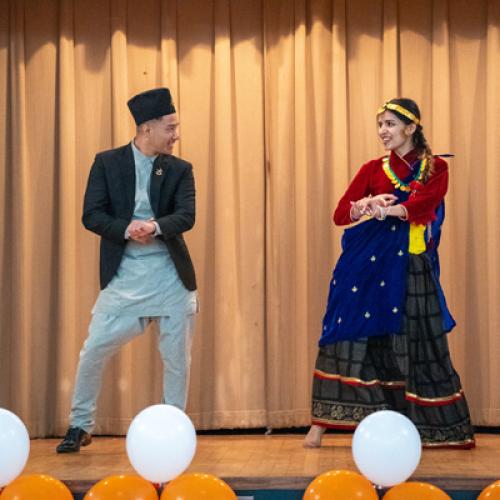 Students performing at Diwali Night