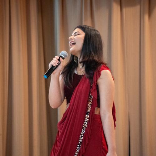 Student performing at Diwali Night