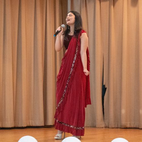 Student performing at Diwali Night