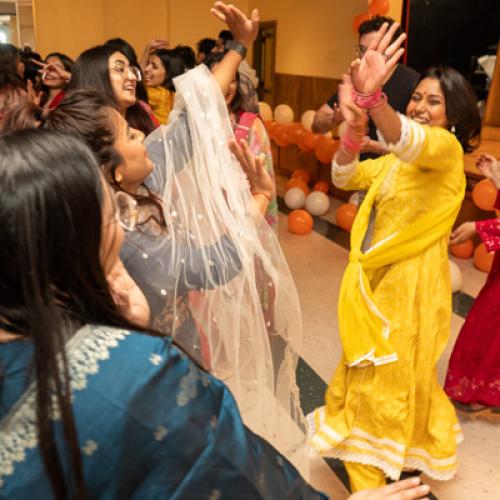 Students dancing at Diwali Night