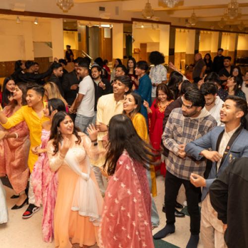 Students dancing at Diwali Night