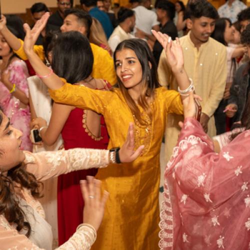 Students dancing at Diwali Night