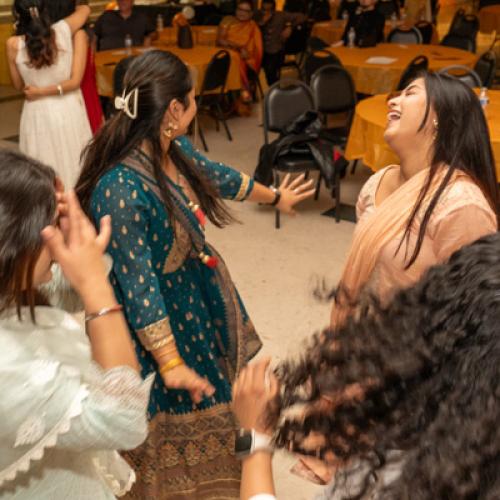 Students dancing at Diwali Night