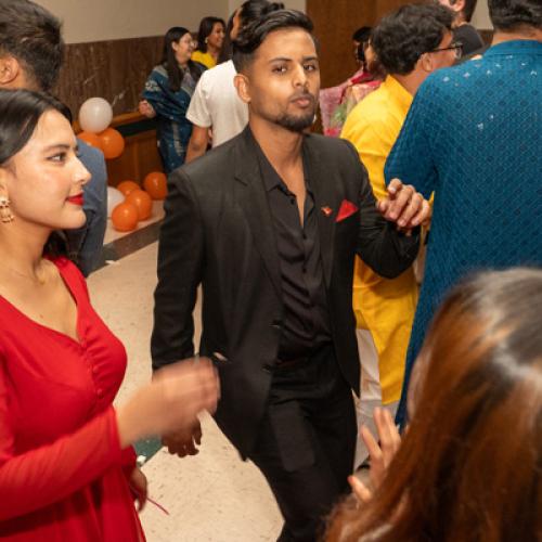 Students dancing at Diwali Night