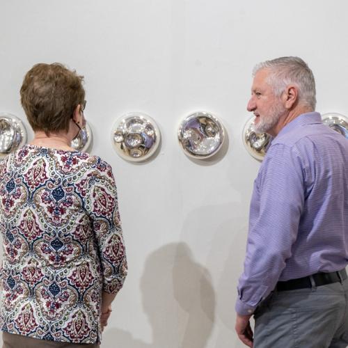 ECU faculty members discuss art and the contents of Kayla Ohlmer's talk.