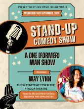 May Lynn Stand-Up Comedy Show - A One (Former) Man Show on Wednesday, September 4 at 7:00 p.m. in Ataloa Theatre