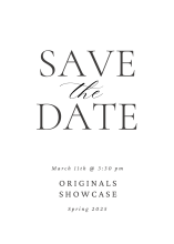 Save the Date March 11th at 3:30 p.m. Originals Showcase Spring 2025