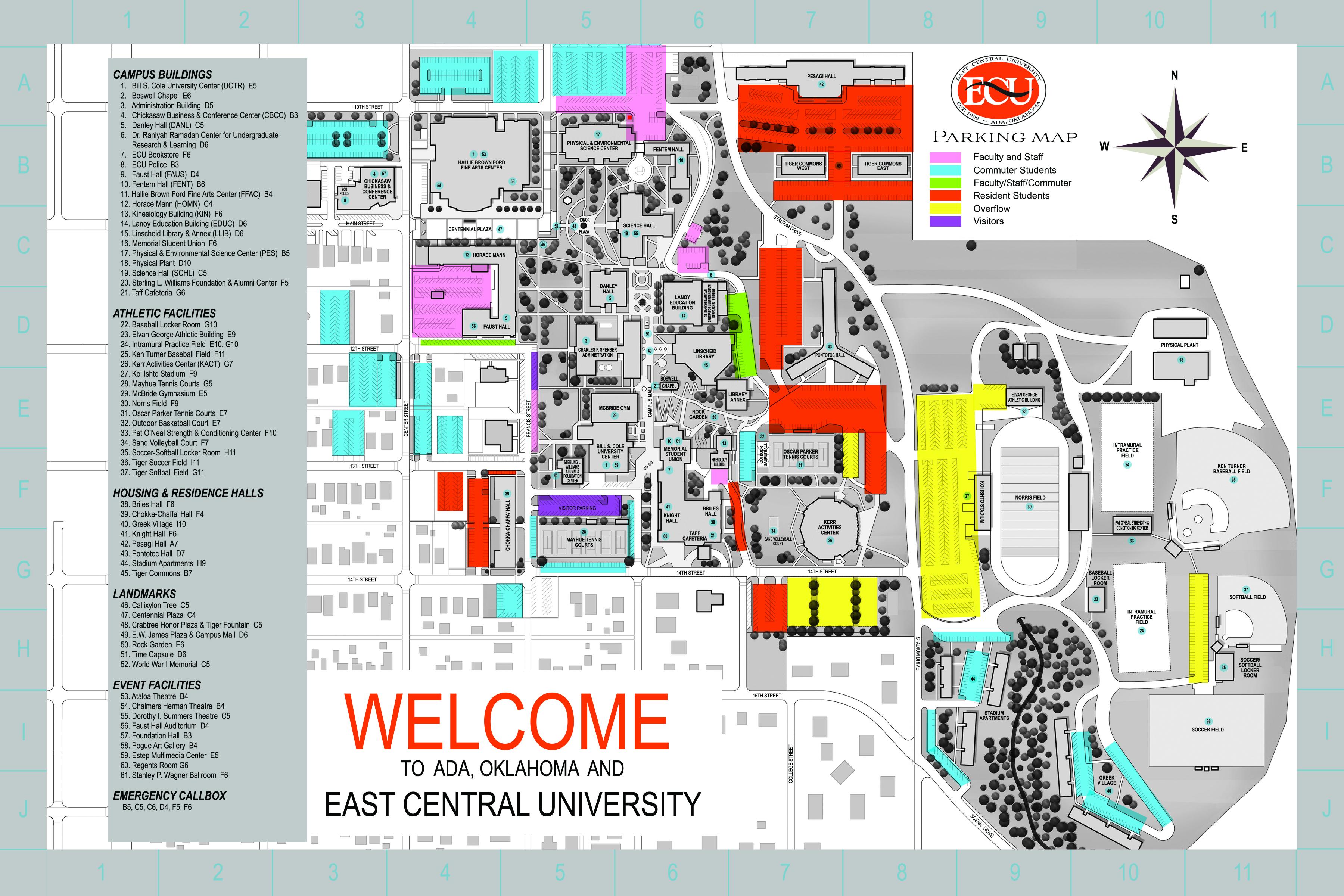 East Central University Campus Map - United States Map