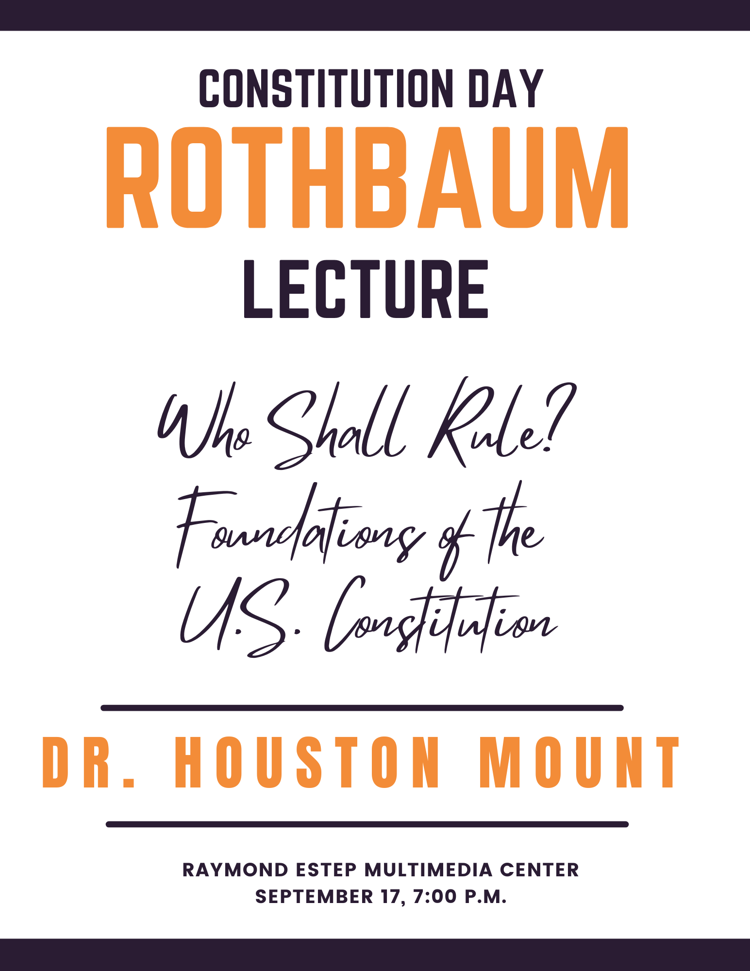 Rothbaum Lecture